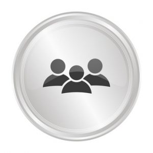 Gruppe - Verchromter Button
